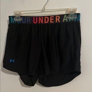 Under Armor Black Athletic Shorts/Running Shorts Sportswear Xtra Small